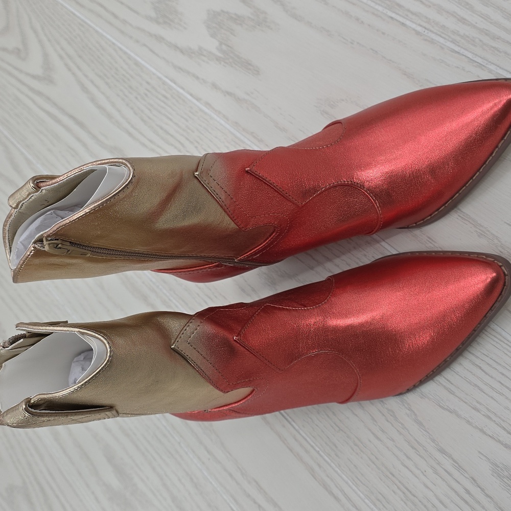 Coconuts Matisse Bambi Western Boots Gold Ombre 7.5M‎